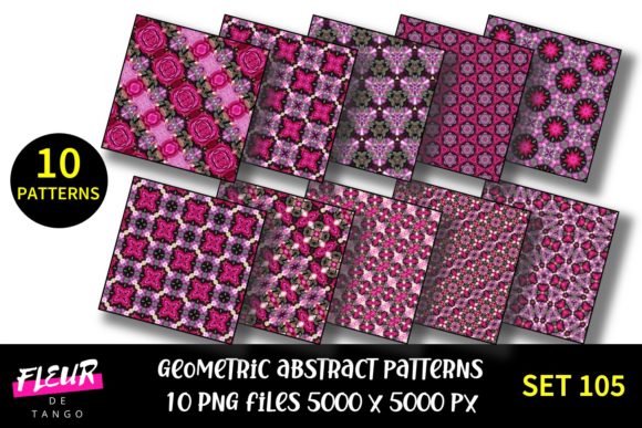 Exploring the Versatility of Geometric Patterns Digital Paper Set 105