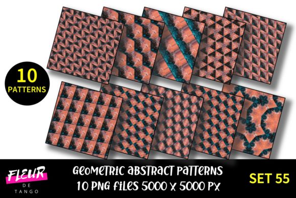 Exploring the Versatility of Geometric Patterns Digital Paper Set 55