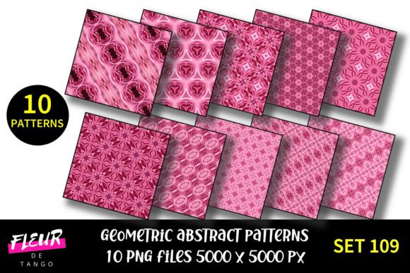 Geometric Patterns Digital Paper Set 109: A Versatile Creative Resource