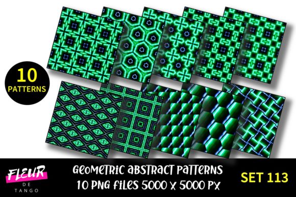 Geometric Patterns Digital Paper Set 113: A Versatile Tool for Modern Creatives