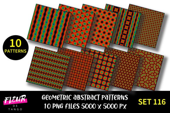 Geometric Patterns Digital Paper Set 116: A Versatile Design Resource