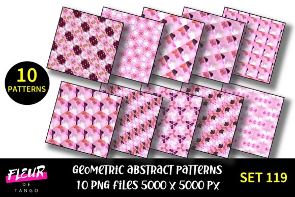 Geometric Patterns Digital Paper Set 119: A Versatile Design Resource
