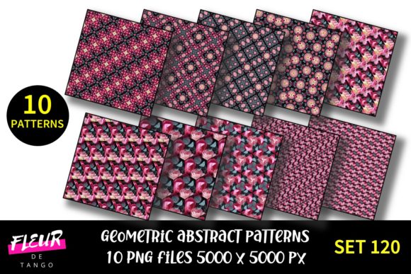 Geometric Patterns Digital Paper Set 120: A Versatile Resource for Creative Projects