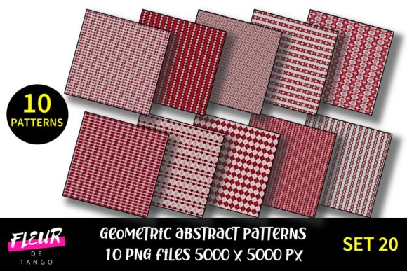 Geometric Patterns Digital Paper Set 20