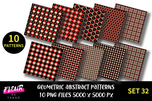 Geometric Patterns Digital Paper Set 32: A Creative Powerhouse for Modern Designers