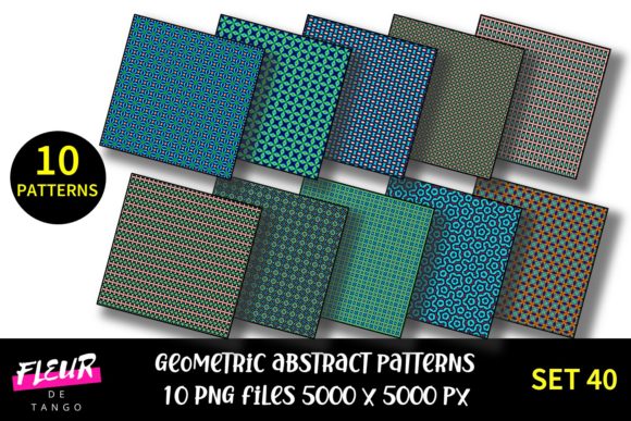 Geometric Patterns Digital Paper Set 40