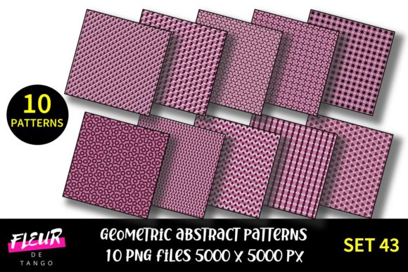Geometric Patterns Digital Paper Set 43: A Versatile Tool for Creative Workflows