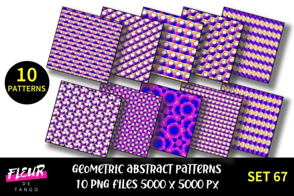 Geometric Patterns Digital Paper Set 67: A Creative Powerhouse for Modern Designers