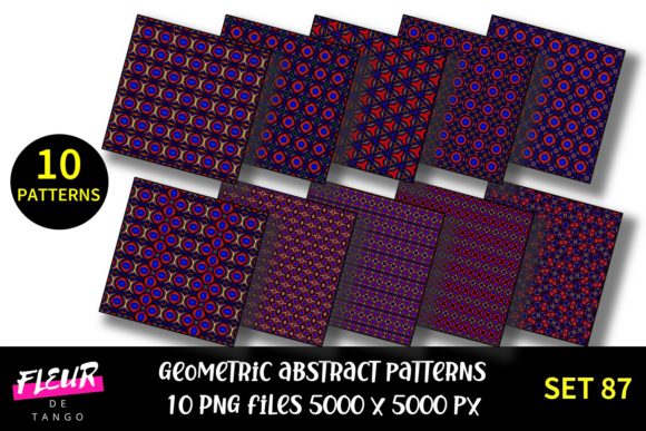 Geometric Patterns Digital Paper Set 87: A Versatile Design Resource