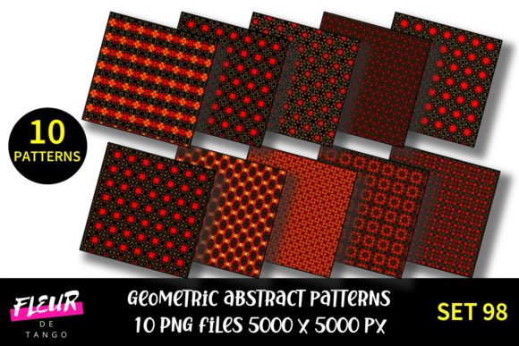Geometric Patterns Digital Paper Set 98: A Versatile Design Resource for Every Project
